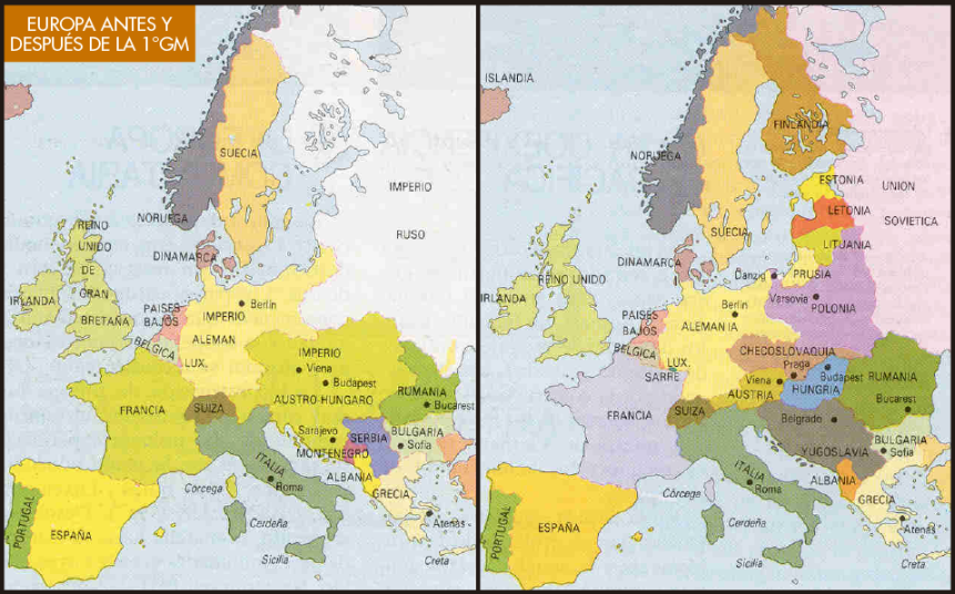 Division antes y despues de Europa tras IGM
