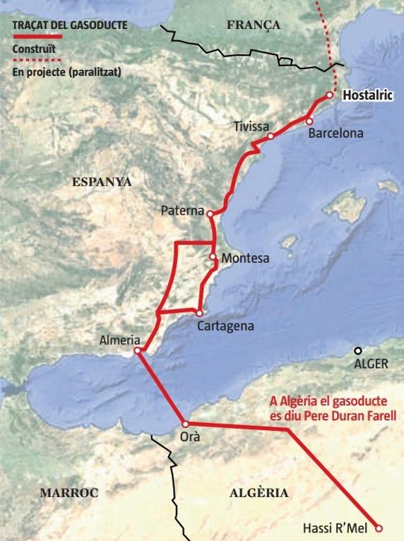 Graseoducto Norte Africa España midcat