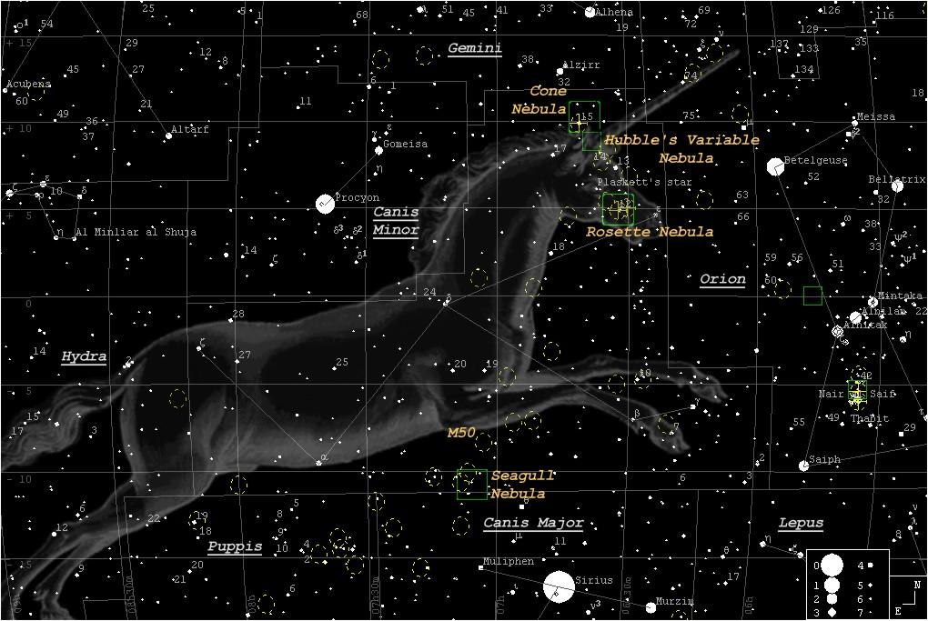 Constelacion de Monoceros entre Sirio y Orion - Saliendo del Hipercubo - www.saliendodelhipercubo.wordpress.com